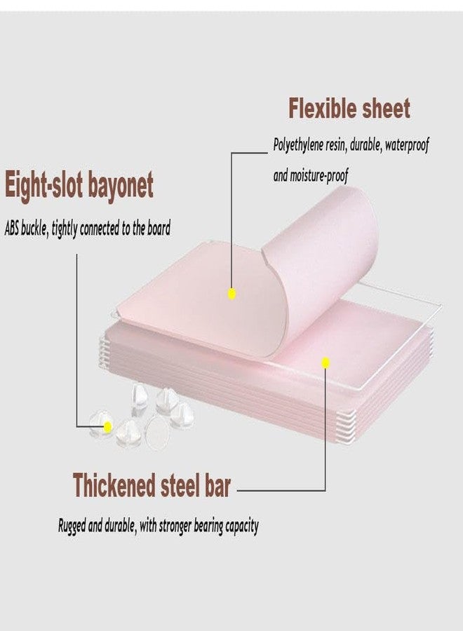 LUHI 12 Door Plastic Wardrobe for Kids-Cupboard for Clothes, Almirah for Clothes, Baby Collapsible Wardrobe, Multi-Purpose Kids Storage Rack for Home Books,Toy,Living Room -Pink-V3 - Image 4